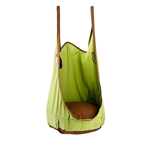 Einstellbarer Schwung Green Canvas Schaukelsitz Indoor und Outdoor Cotton Swing kann 80kg tragen Klappschaukel