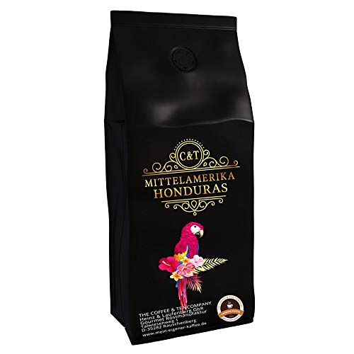 Kaffeespezialität Aus Mittelamerika Honduras Kaffee - Eine Spezialität der Karibik (500 Gramm, Ganze Bohne) - Länderkaffee - Spitzenkaffee - Säurearm - Schonend Und Frisch Geröstet