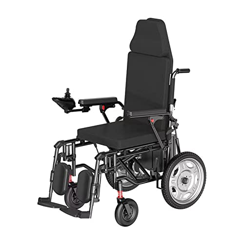 Elektrische Rollstühle für Erwachsene, zusammenklappbarer, leichter Rollstuhl mit Kopfstützenlager, 150 kg, für ältere Menschen (12a)
