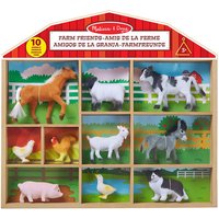 Melissa & Doug Bauernhoffreunde-Spielset (10 Bauernhoftiere zum Sammeln mit Holzkiste in Stallform)
