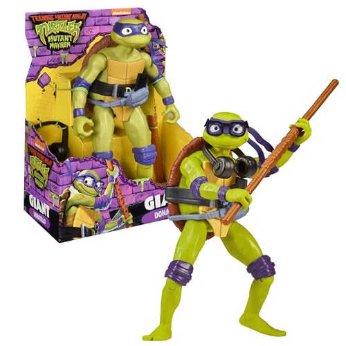 TORTUGAS Ninja – Donatello Actionfigur, 30 cm, vollständig artikulierte Figur, inklusive Bo-Zubehör aus Holz, 4 Sammelpuppen, Jungen und Mädchen ab 4 Jahren, berühmt (TU801400)