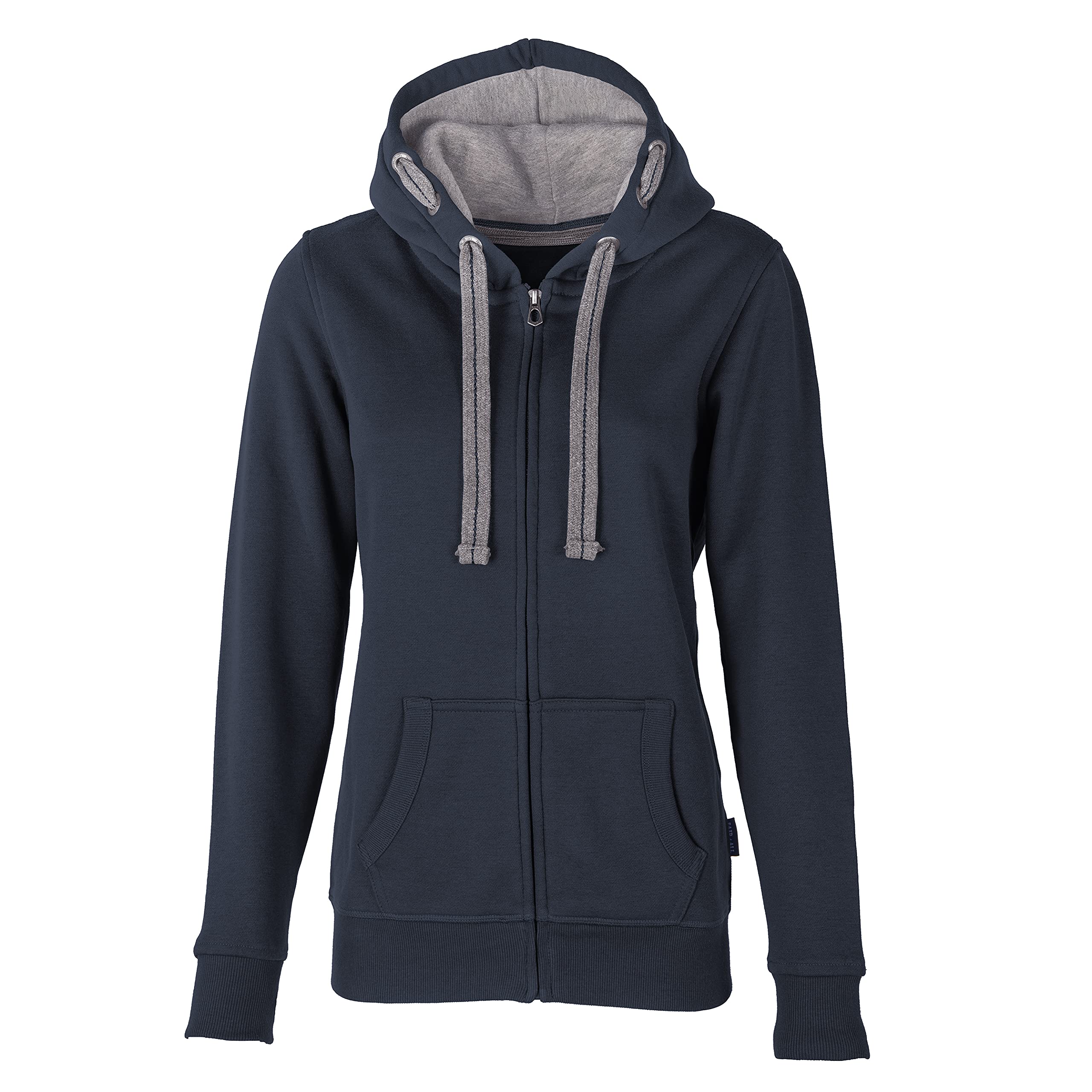 HRM Damen Hooded Jacket, navy, Gr. 3XL I Premium Kapuzenjacke Damen mit Kontrast-Innenfutter I Basic Hoodie mit Reißverschluss I Zip Hoodie I Hochwertige & nachhaltige Damen-Oberteile