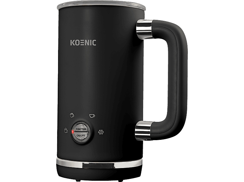 KOENIC KMF 15321 B Milchaufschäumer, Schwarz/Edelstahl, 500 Watt, 0,3 l