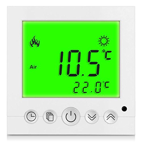 SM-PC®, Digital Thermostat Raumthermostat Fußbodenheizung Wandheizung LED grün #a32