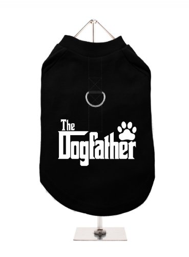 Die "Dogfather" UrbanPup Hunde/T-Shirt (schwarz/weiß)