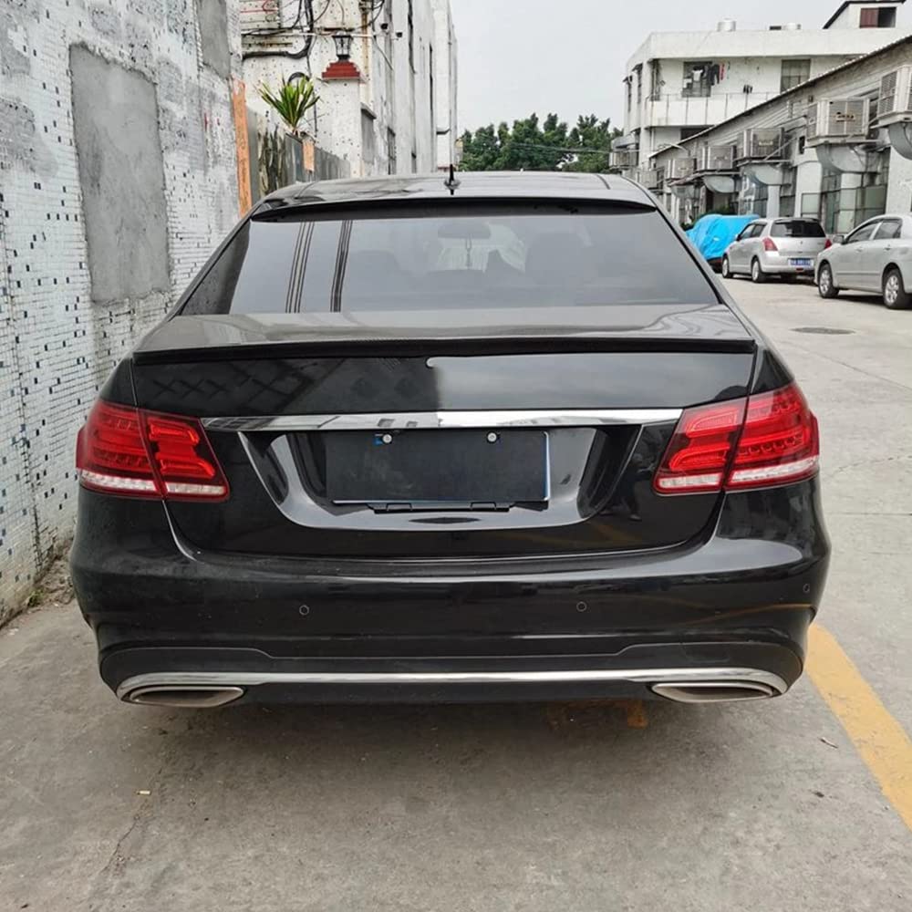 Auto Kohlefaser Heckspoiler für Mercedes-Benz W212 E63 4Door AMG 2009-2016, Kofferraumspoiler Hinten Spoilerlippe Performance Lippe Wing Spoiler Styling Modification Zubehör