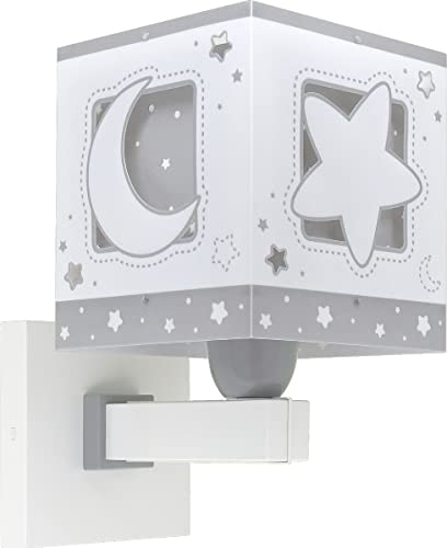 Dalber kinder Wandlampe, Kinderlampe Wandleuchte Moonlight Mond und Sterne Grau