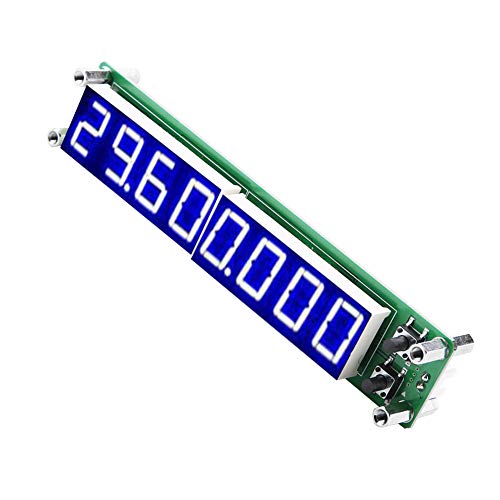HF-Signalfrequenzzähler, Frequenzmesser 0,1-1000 MHz 2,4 GHz Frequenzmesser Single-Ended-Eingang PLJ-8LED-H zur Anzeige von Frequenzwerten(Hinterleuchtete Schrift blau)