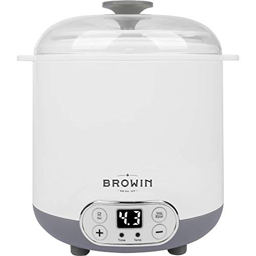 Browin 801013 Multifunktionales Gerät Käse und Joghurt mit 1,5 L Thermostat, weiß, grau, Mittler