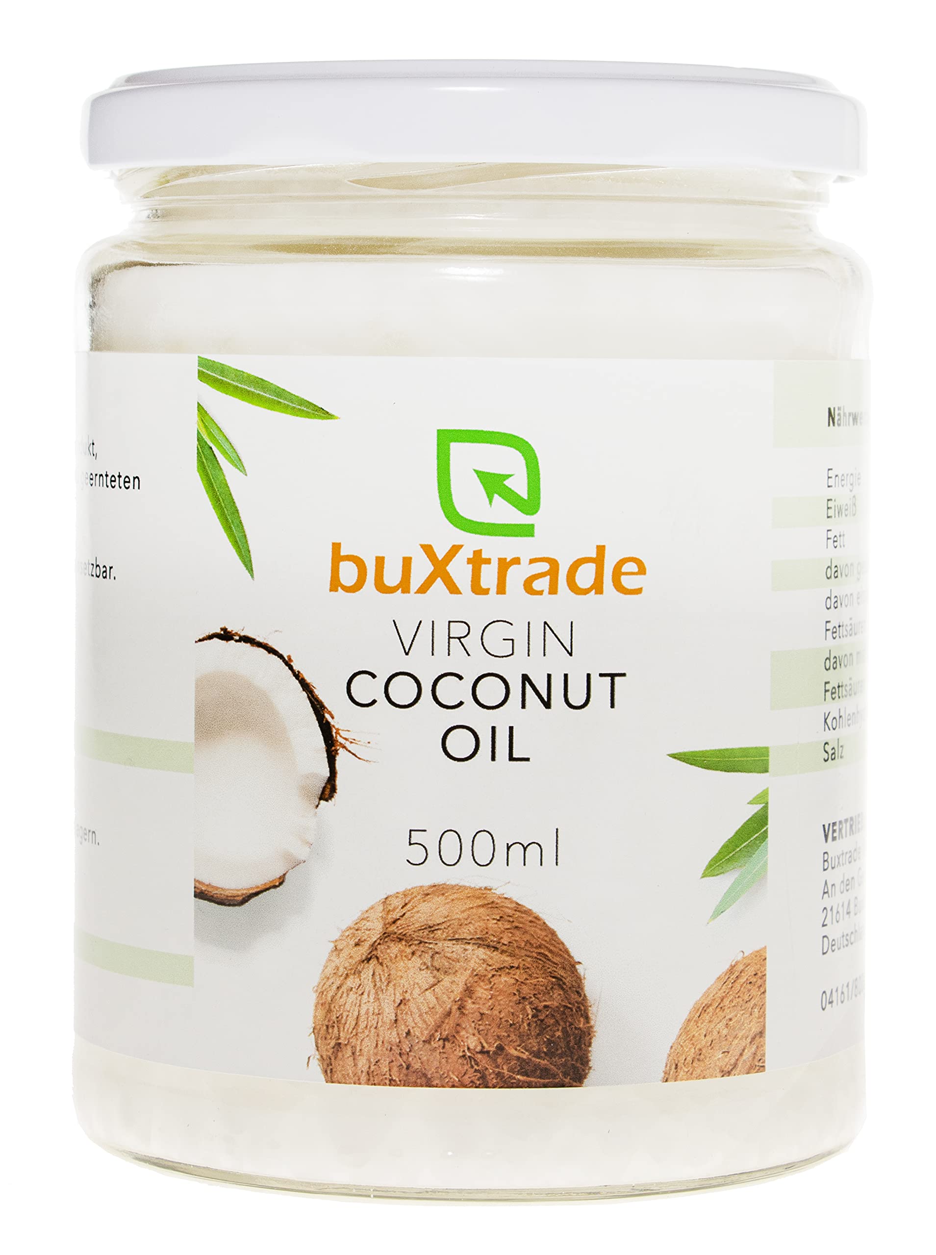 500 ml Virgin Coconut Oil - Kokosnussöl Öl Kochen Kokosnuss Kokosöl VERSCHIEDENE STÜCKZAHLEN
