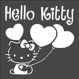 Hello Kitty Schablone, 14 x 14 cm, für DIY-Kunst- und Bastelprojekte, individuelle Schablone zum Zeichnen, Malen, Basteln, Wandkunst