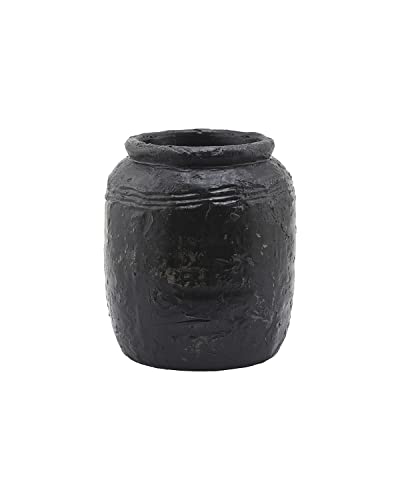 House Doctor Vase, Siliga, Farbe/Oberfläche kann variieren, Antik-Schwarz, h: 24 cm, Dia: 21 cm