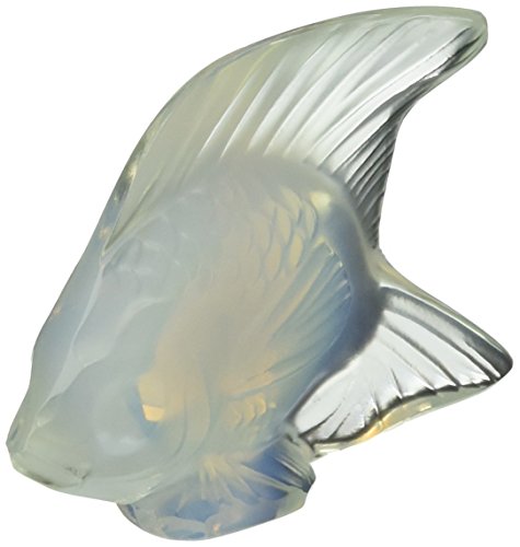 Lalique Fisch-Figur, Opaleszent/goldfarben