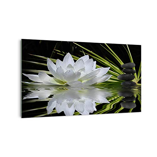 DekoGlas Küchenrückwand 'Lotusblume' in div. Größen, Glas-Rückwand, Wandpaneele, Spritzschutz & Fliesenspiegel