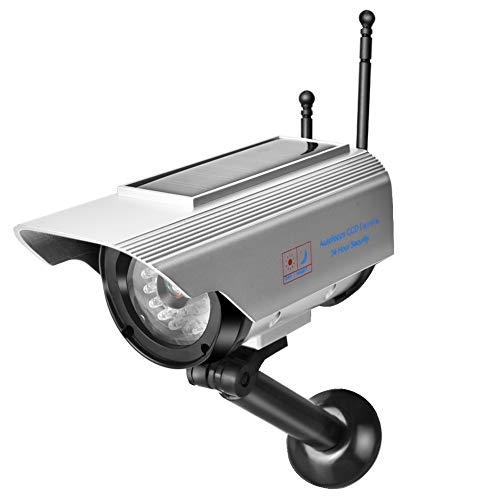 Kamera-Attrappe, MAGT Outdoor Indoor Dummy-Dome-Kamera-Überwachungskamera mit Solar Power LED-Kugel-Form