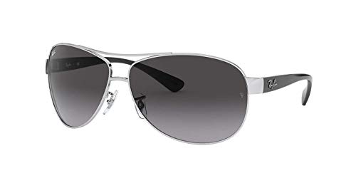 Ray-Ban Herren Mod. 3386 Sonnenbrille, Mehrfarbig (Gestell: Silber/Schwarz, Gläser: Grau Verlauf 003/8g), X-Large (Herstellergröße: 63) EU