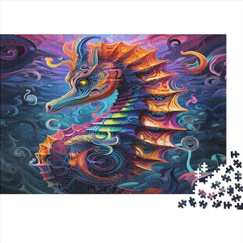 Puzzles Für Erwachsene 1000 Teile - Colorful Seahorse - Unmögliches Puzzle - Puzzles Für Erwachsene - Puzzle Für Erwachsene - Schwierig - Puzzle - Anspruchsvolles Spiel 1000pcs (75x50cm)