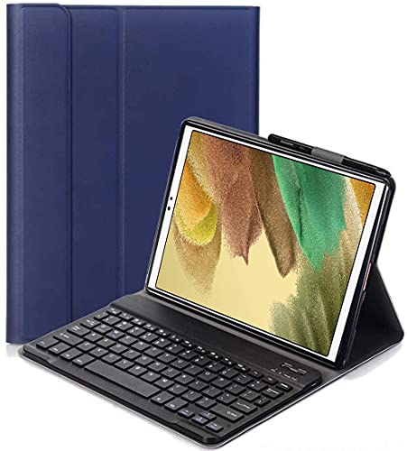 YHFZR Tastatur Hülle for Samsung Galaxy Tab A7 Lite 8.7 - (QWERTY Layout), Ultradünn Flip Entfernbar Drahtloser Keyboardständer Ledertasche für Samsung Galaxy Tab A7 Lite 8.7 SM-T225/T220 Tablet, Blau