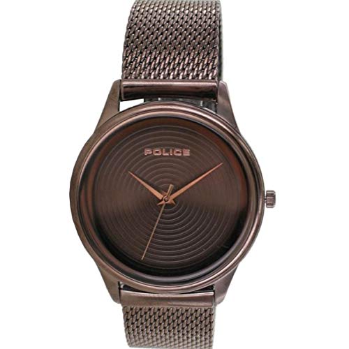 Police Unisex Erwachsene Analog Quarz Uhr mit Edelstahl Armband PL15524JSBN.12MM