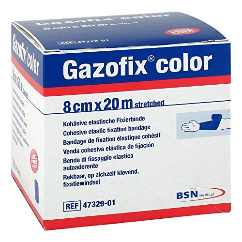 GAZOFIX color Fixierbinde kohäsiv 8 cmx20 m blau 1 St Binden