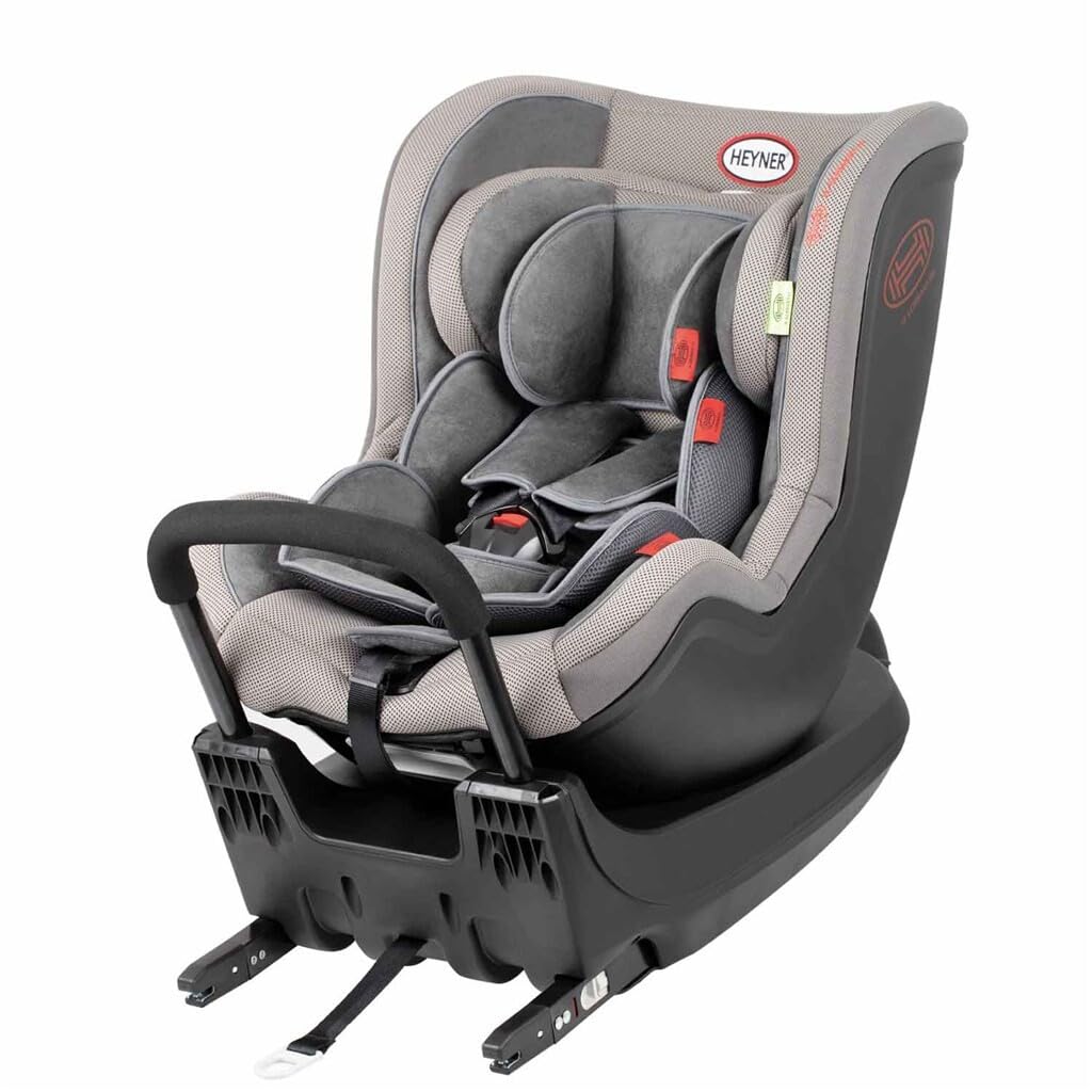 HEYNER® Reboarder Kindersitz Auto 360° drehbarer Autokindersitz, Gruppe 0+ & 1 Geburt-18 kg, grau