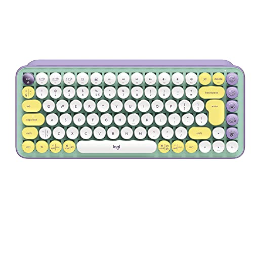 Logitech POP Keys Mechanische kabellose Tastatur mit anpassbaren Emoji-Tasten, Englishes QWERTY-Layout - Daydream