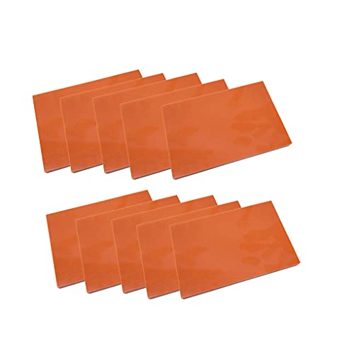 XMRISE Bakelit-Phenolharz-Platten Platten Paneele Flachplatinen Orange PCB 100mm x 100mm 10 Stück,Thickness 4mm