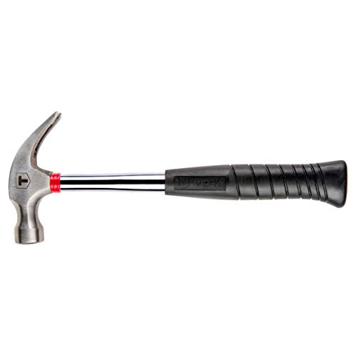 TOPEX 5902062030962 Claw hammer 450g, hardened tubular hdl, black grip, fully polished,