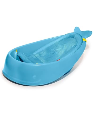 Skip Hop Wal Moby Badewanne, 3 Stufen, Anti-Rutsch, Bad für Babys, blau