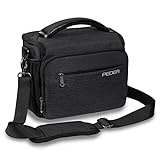 PEDEA DSLR-Kameratasche *Noble* Fototasche für Spiegelreflexkameras mit wasserdichtem Regenschutz, Tragegurt und Zubehörfächern, Gr. XL anthrazit