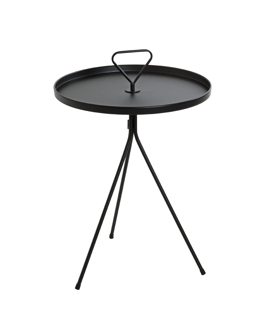 HAKU Möbel Beistelltisch, Metall, schwarz, Ø 42 x H 65 cm