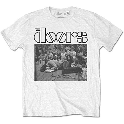 The Doors Jim On Floor Herren-T-Shirt, kurzärmelig Gr. L, weiß