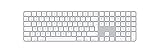 Apple Magic Keyboard mit Touch ID und Ziffernblock: Bluetooth, wiederaufladbar. Kompatibel mit Mac Computern mit Apple Chip; Französisch, Weiße Tasten