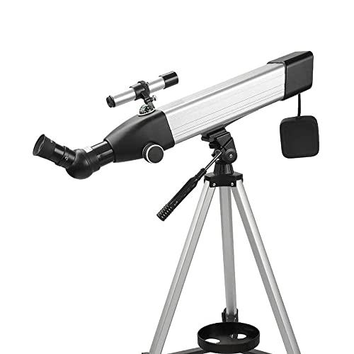 Teleskop für Kinder und Erwachsene, 60 mm Blende, 500 mm, astronomisches Refraktor-Teleskop, Volldreh-Okular-Teleskop für Astr Happy House