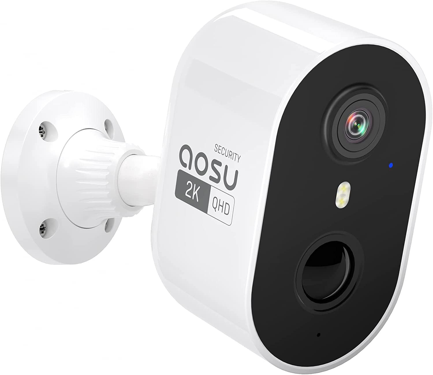 AOSU Überwachungskamera Aussen Akku Kabellos - 2K QHD Kamera Überwachung Outdoor WLAN mit Batterie Wiederaufladbare - PIR Bewegungsmelder 2,4Ghz WiFi Alexa IP66 Wasserdicht für Außen Innen