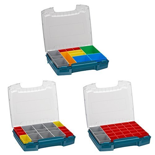 Sortimentsbox transparent | i-BOXX 72 3er Set (grün) mit Insetboxen A3, H3 & I3 | Für i-BOXX RACK & LS-BOXX | Ideale Werkzeugkoffer Einlagen leer