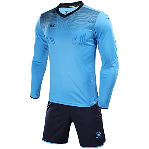 Kelme Torwart Trikots Uniform Keeper Wear Langarm Fußball Torwart Praxis tragen Unisex Pro Set ABlau L