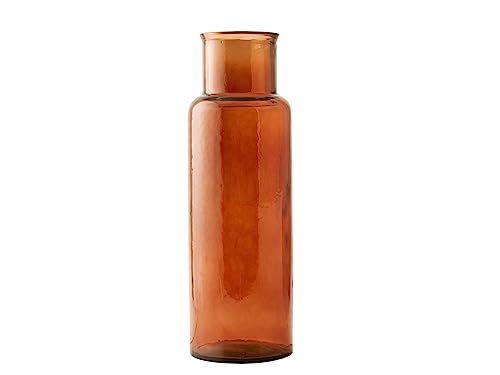 H&h Vase Noa aus recyceltem Glas, braun, Höhe 45 cm