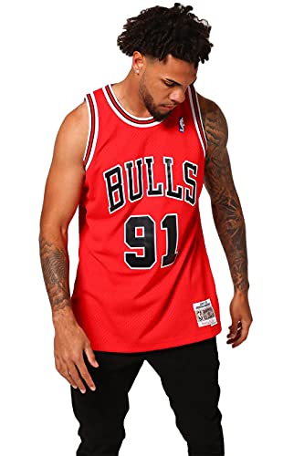 Mitchell & Ness NBA Chicago Bulls Dennis Rodman Trikot Herren rot/weiß, XL