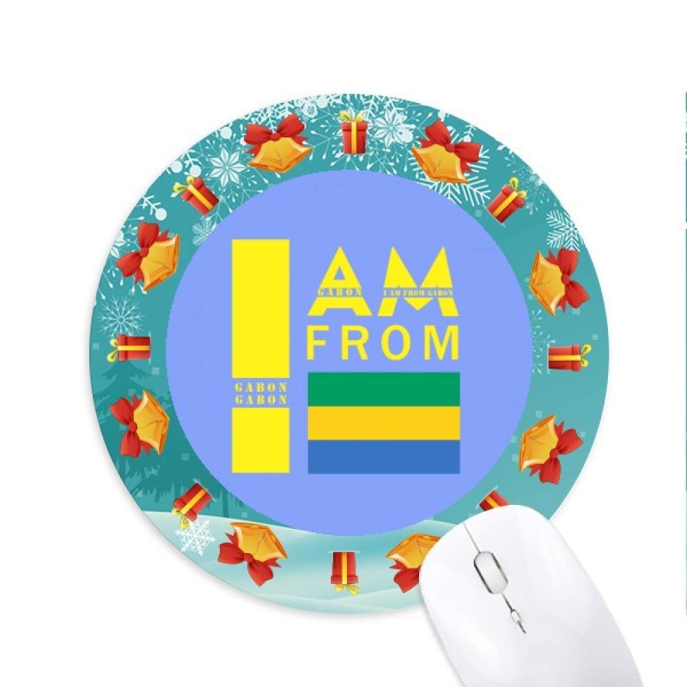 I am from Gabon Mousepad Round Rubber Mouse Pad Weihnachtsgeschenk
