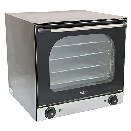 60cm Elektro Konvektionsofen Heißluftofen Backofen Ofen mit Heißluftfunktion und Innenbeleuchtung 57cm H x 59.5cm L x 59.5cm B