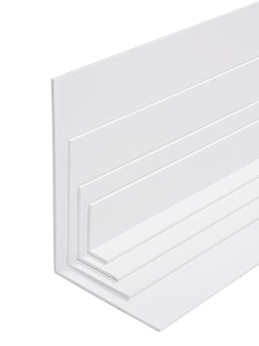 BawiTec PVC-Kunststoff Winkelprofil 50 x10 mm 200cm weiß Kunststoffwinkel Fensterprofil