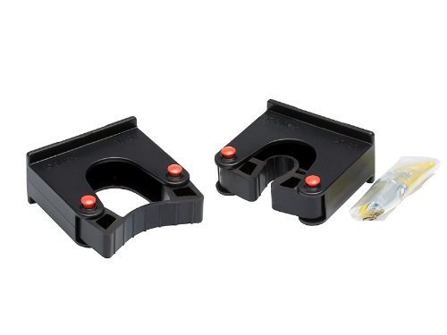 Werkzeughalterung Doppelpack Wandhalter Universalhalterung für Rohrdurchmesser 20-30mm Farbe schwarz inkl. Dübel und Schrauben