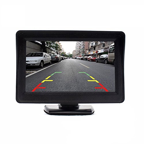 10.9 cm (4,3 Zoll) Auto-Monitor 12–24 V breiter Eingang LKW TFT-LCD-Bildschirm Saugnapf und Armaturenbrett-Ständer Dual-Halterung 2 Cinch-Kanäle für Rückfahrkamera DVD Media-Player