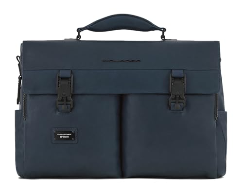 Piquadro, Harper Aktentasche Leder 43 Cm Laptopfach in blau, Businesstaschen für Herren