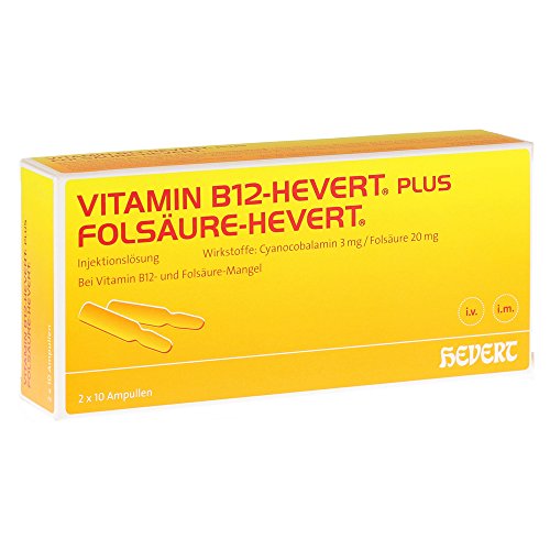 Vitamin B12 plus Folsäure Hevert Ampullen, 2x10 St. Ampullen