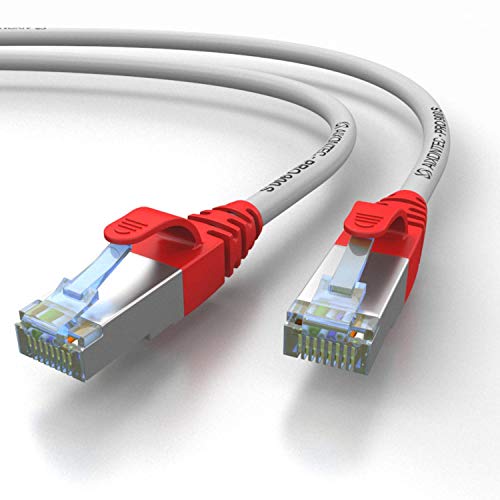 AIXONTEC 25m CAT 7 Profi-Netzwerk-LAN-kabel-Grau Cat6a Profi-Patchkabel SFTP (Pimf) 10 Gigabit Kat7-LANKabel HIGHEND Cat7 S/FTP flex Powerlan-kabel