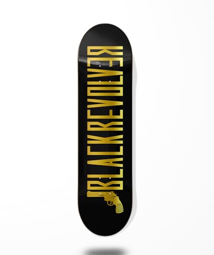 Skateboard Skateboard Deck Board Black Revolver Color Black Gold 7.5
