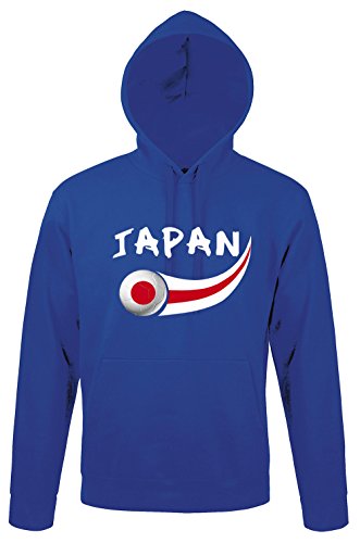 Supportershop Sweatshirt Kapuze Japan blau Herren, Blau Royal, FR: 2 XL (Größe Hersteller: XXL)