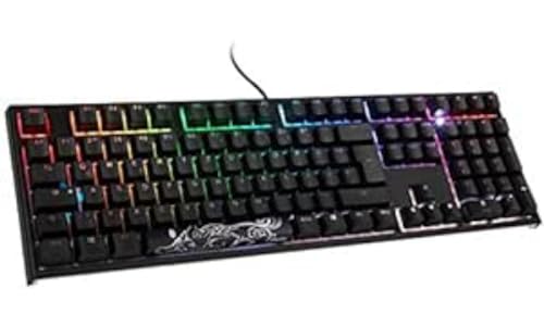 Ducky ONE 2 Backlit PBT Gaming Tastatur MX-Black RGB LED - sch - Tastatur - Schwarz, DKON1808ST-ADEPDAZT1